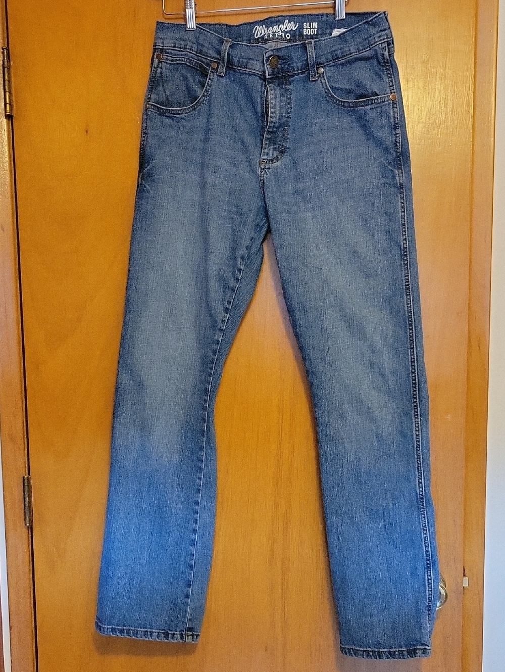 Wrangler Blue Slim Boot Jeans